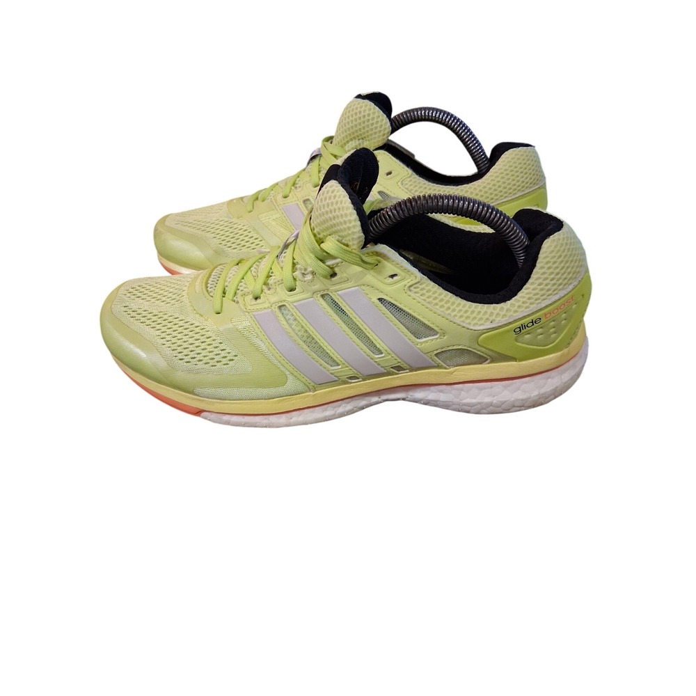 Adidas Womens Supernova Glide 6 Boost Yellow Running Shoes Sneakers‎ Size 10